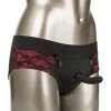 Calexotics - scandal set of crotchless panties with dildo size S/M