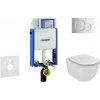 GEBERIT - Kombifix Modul na závesné WC s tlačidlom Sigma01, lesklý chróm + Ideal Standard Tesi - WC a doska, Aquablade, SoftClose 110.302.00.5 NU2