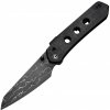 CIVIVI C22036-DS2 Vision FG vreckový nôž 9 cm, damašek, čierna, Micarta