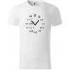 Matematické hodiny - Tričko z organickej bavlny - 2XL ( Biela )