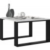 Bývaj s nami SK, LIVIO LOFT moderný mini kávový stolík, biely/čierny LTD
