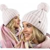 Fashionweek Teplá farebná dámska čiapka s brmbolcom BEANIE ZIZI01 Farba: jasne ružová