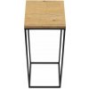 HowHomely Stojan na kvety Basic Loft 60 x 24 cm čierna / hnedá