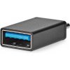 NEDIS USB-C adaptér/ USB 3.2 Gen 1/ zástrčka USB-C/ zásuvka USB-A/ 5 Gbps/ OTG/ kulatý/ poniklovaný/ černý/ blistr CCGB64915BK