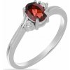 Nefertitis Prsteň strieborný s brúseným granátom a zirkónmi Ag 925 026295 GT - 62 mm (US 10), 2,6 g