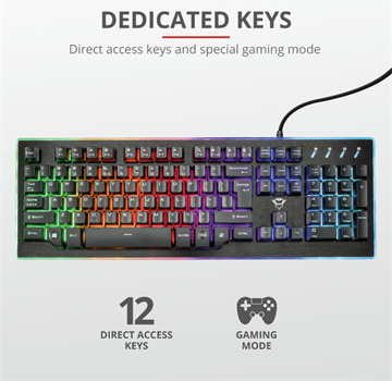 Trust GXT 860 Thura Semi-mechanical Gaming Keyboard 21839