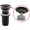 AlcaPlast A392BLACK - Výpusť umývadlová CLICK/CLACK G 5/4