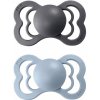 Bibs Supreme kaučuk 2ks iron baby blue 49469