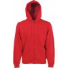 Fruit of the Loom Mikina Classic Hooded Sweat Jacket s kapucí na zip COT-16206200405 2XL Červená