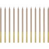 PartyDeco hladké narodeninové sviečky ružovo-zlaté 14cm