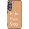 Picasee silikonový černý obal pro Samsung Galaxy S23 5G - Boss Mama