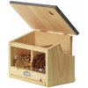 Esschert Design Kŕmidlo pre veveričky Double 18 x 25 x 17,5 cm drevo kov hnedá
