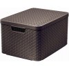 CURVER Úložný box RATTAN L, 44,5 x 24,8 x 33 cm, hnedý, 03619-210