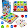 LOGICKÁ HRA PUZZLE OBRATNOSTNÁ SKLADAČKA TVARY SKLADANIE KOCIEK MONTESSORI