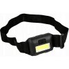 Čelová baterka LED COB 1W 110lm 3× AAA batérie súčasťou balenia