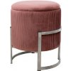 Úložná taburetka PORTO pudrovo ružová