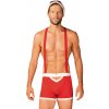 Vianočný kostým Mr Claus set - Obsessive Veľkosť: S/M, Farby: červená