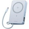 UGREEN magnetická powerbanka MagFlow 10000mAh s diplejem, Li-ion, 30W, MagSafe, 2x USB-C, stříbrná 65958