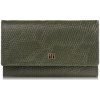Dámska kožená peňaženka s vzorom hadej kože zelená, veľká PAOLO PERUZZI