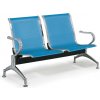 Kovová lavica do čakární STRONG, 2-sedadlo, modrá