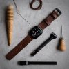 Vidra Brand KOŽENÝ REMIENOK NA APPLE WATCH MASTER - TMAVOHNEDÝ KOVANIE (zapínania, adaptér): STRIEBORNÝ, VEĽKOSŤ HODINIEK: 40 / 41 / 42 mm