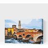 Vymalujsisam.sk Maľovanie podľa čísiel - Kamenný most - Ponte Pietra, Verona Veľkosť: 40x60cm, Rám: Na plastovej doske