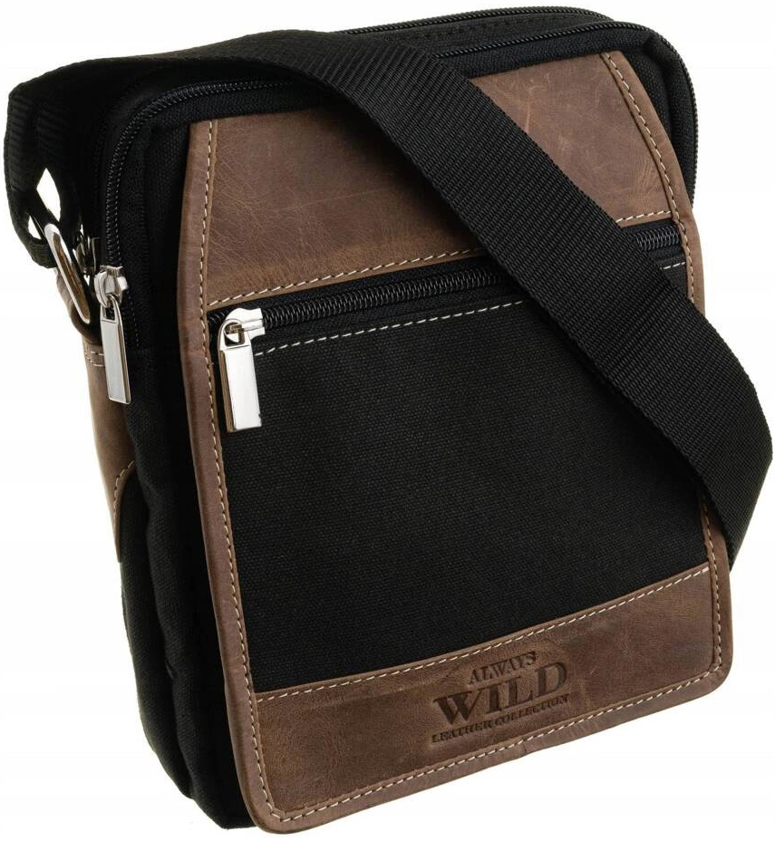 Always Wild pánska crossbody taška Pineripper čierno-hnedá