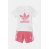 Detská bavlnená súprava adidas Originals SHORT TEE SET ružová farba, JE0523 68