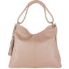TALIANSKE Dámska kožená kabelka na plece Talianska smutná ružová Monfera