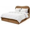 Manželská boxspring posteľ s úložným priestorom Ambra Lux 160x200 - škoricová
