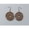 Drevené náušnice Mandala