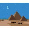 ZUTY Maľovanie podľa čísel - PYRAMÍDY EGYPT Rámovanie: vypnuté plátno na rám, Rozmer: 40x50 cm