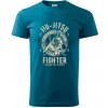 Jiu Jitsu logo guľaté - Klasické pánske tričko vyššej gramáže - 2XL ( Petrolejová )