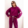 Kesi Dámska súprava maslová s voľnou mikinou a nohavicami s nápisom LOVE Farba: Violet, Veľkosť: UNI