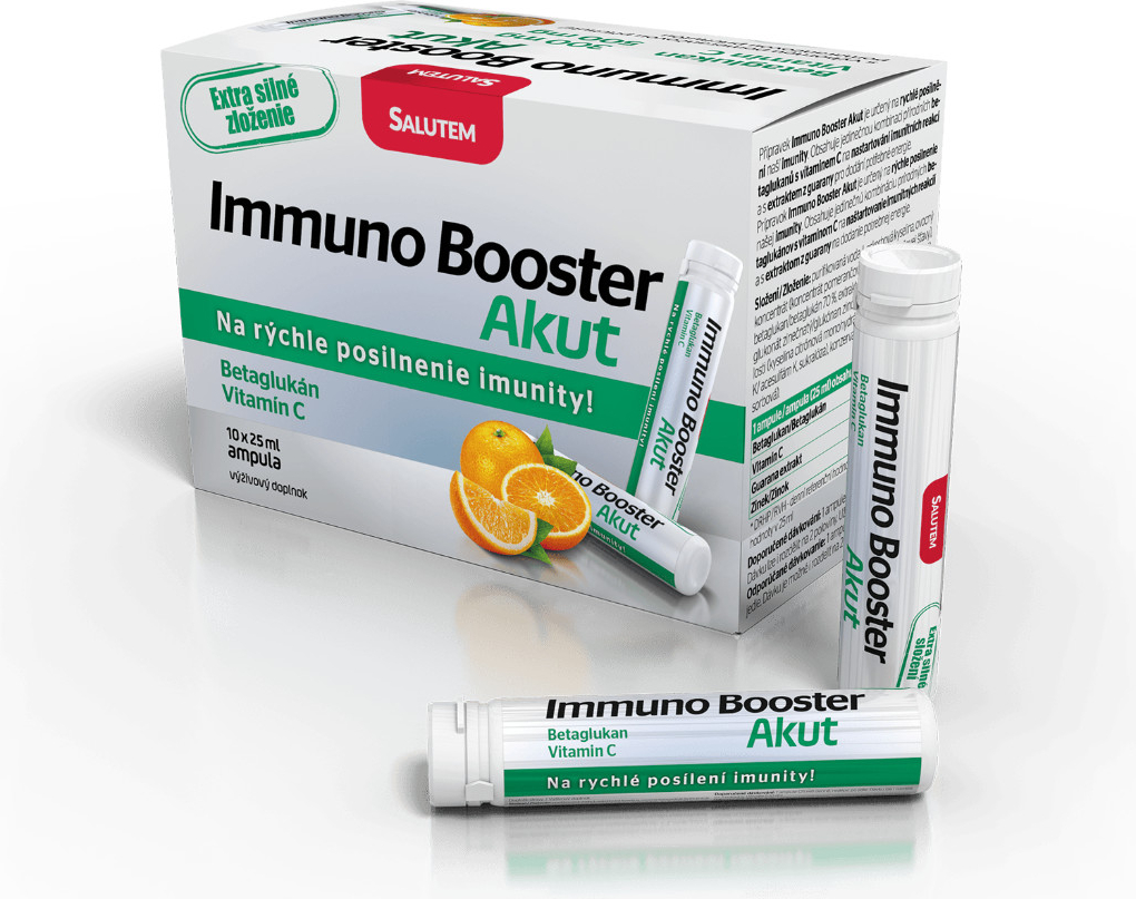 Immuno Booster Akut SALUTEM roztok v ampulkách s Betaglukánom 10 x 25 ml