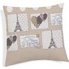 Mondo Italia Obliečka na vankúš Paríž béžová 40x40 cm Made in Italy Béžová 40x40 cm