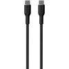 PURO Soft nabíjací a dátový kábel USB-C / USB-C pre iPhone / iPad / AirPods - 1,5 m - čierny PUUSBCUSBCICONBLK