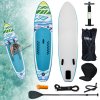 SWANEW 330cm SUP doska, Surfboard Surfboardy nafukovacie Stand Up pádlo, batoh - pádlovacia doska zelená a biela so sedadlom