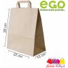 Zawmark Plus Taška papierová 22x10x28cm hnedá, ploché ucho 250ks/bal
