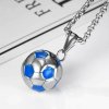 Prívesok z chirurgickej ocele Futbalová lopta Modrá - BEZ ŘETÍZKU (pouze přívěsek) / Větší míč, průměr 18 mm
