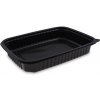 Menu misa čierna do mikrovlnnej rúry 1200 ml, L 25x18,5 x 4 cm (PP), 50 ks 100026300