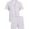 Dámske pyžamo WOVEN SHORT SET 000QS6967E LNU sv. fialová - Calvin Klein L