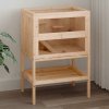 VidaXL Klietka pre škrečka 55 x 40 x 80 cm jedľové masívne drevo