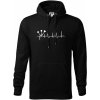 EKG šípky - Mikina pánska Cape s kapucňou - 4XL ( Čierna )