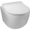 Balneo Luna wc misa s pomaly sa sklápajúcim sedadlom závesné bez oplachovacieho kruhu biela G0101010101-2