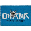 Rohožka - Disney Stitch Ohana 60 x 40 cm