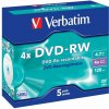 DVD-RW Verbatim 4,7GB 4x, jewel box, 5ks/pack