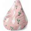Sablio Sedací vak Pear Lama a kaktusy - 70 x 95 x 15 cm