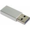 PremiumCord USB-C na USB-A 2.0 stříbrná kur31-33
