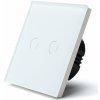 Vypínač iQtech Millennium, WiFi 2x NoN vypínač Smartlife, biely (IQTJ023)